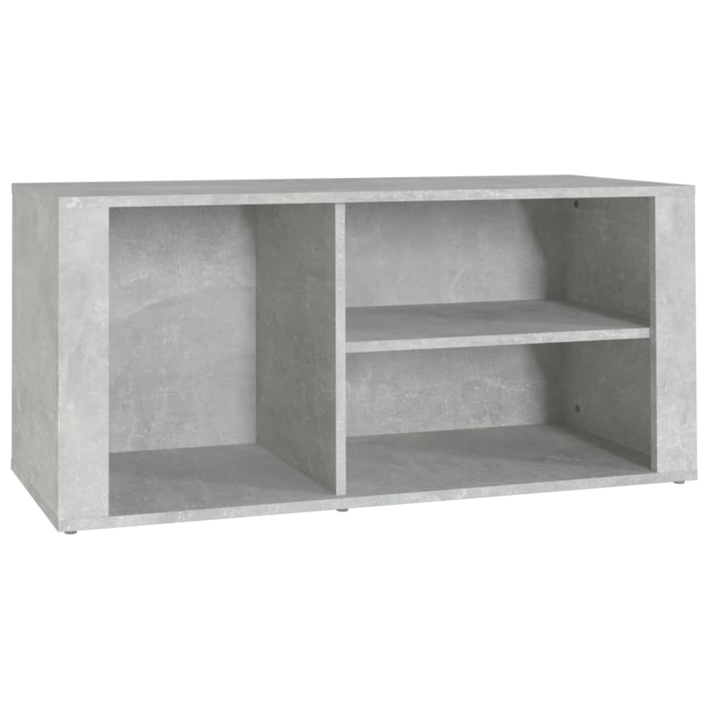 betonszürke szerelt fa cipőszekrény 100x35x45 cm