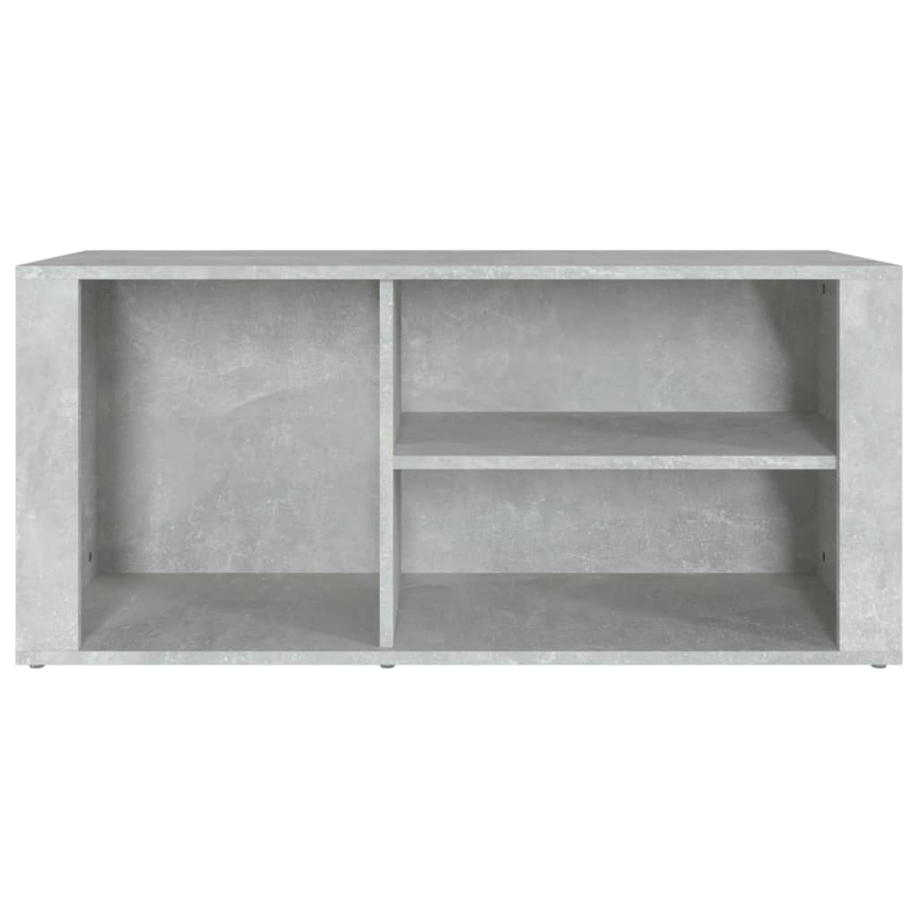 betonszürke szerelt fa cipőszekrény 100x35x45 cm
