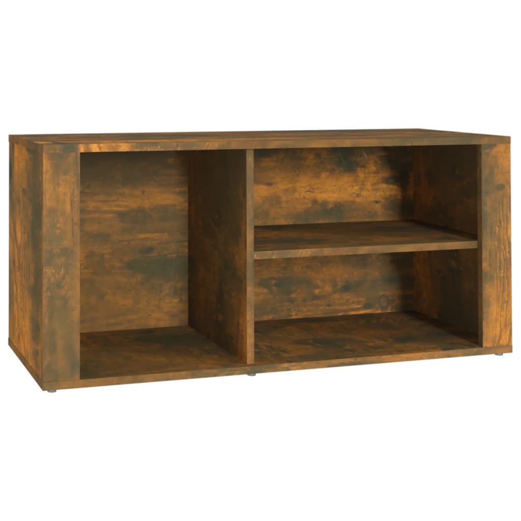 füstös tölgy színű szerelt fa cipősszekrény 100 x 35 x 45 cm