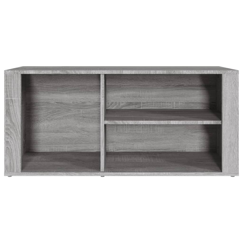szürke sonoma színű szerelt fa cipősszekrény 100x35x45 cm