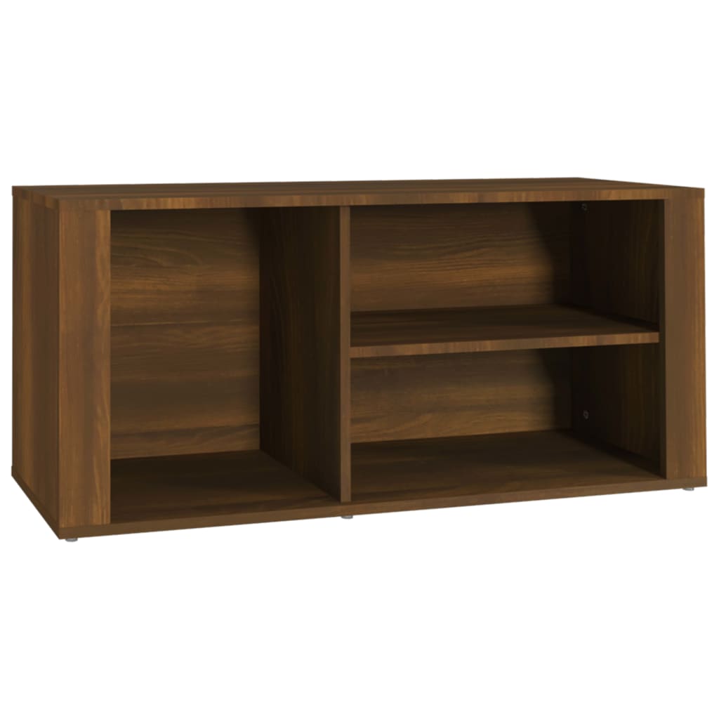 barna tölgyszínű szerelt fa cipősszekrény 100x35x45 cm