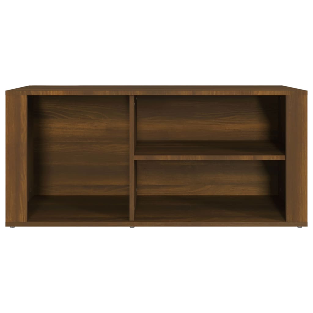barna tölgyszínű szerelt fa cipősszekrény 100x35x45 cm
