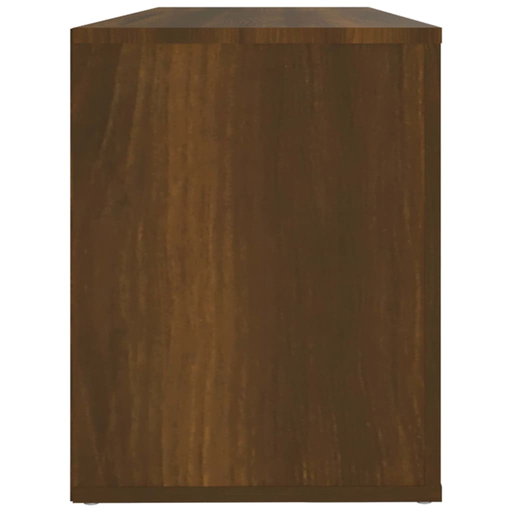barna tölgyszínű szerelt fa cipősszekrény 100x35x45 cm
