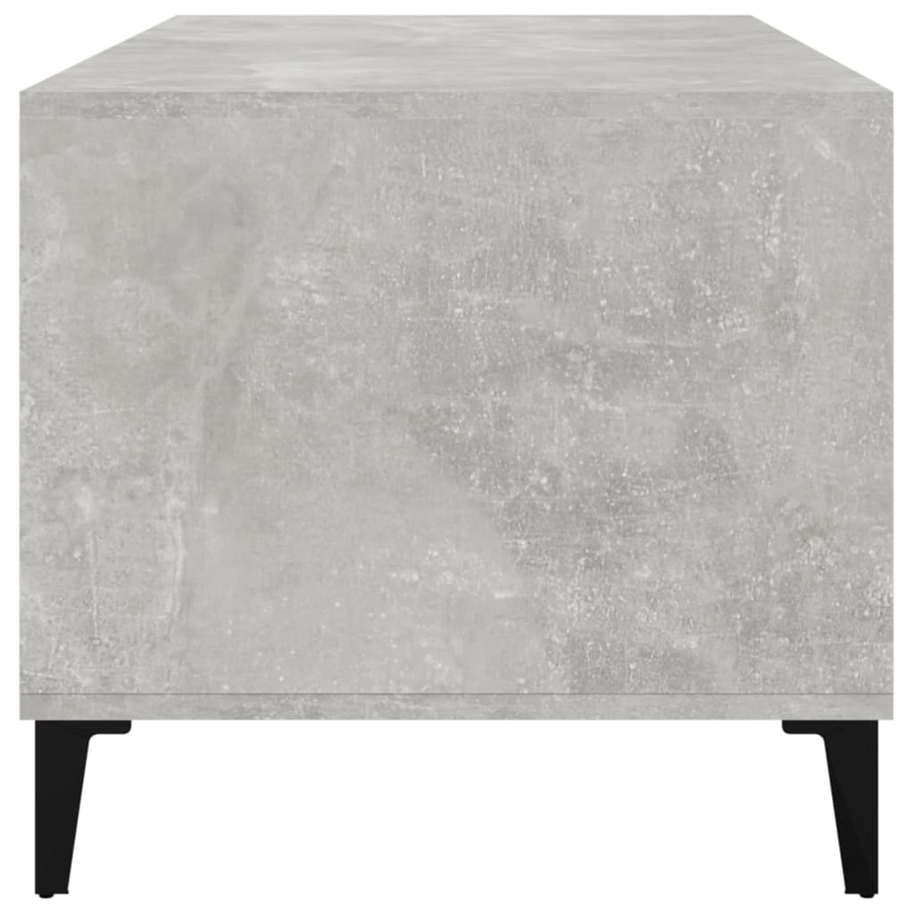 betonszürke szerelt fa dohányzóasztal 90x49x45 cm