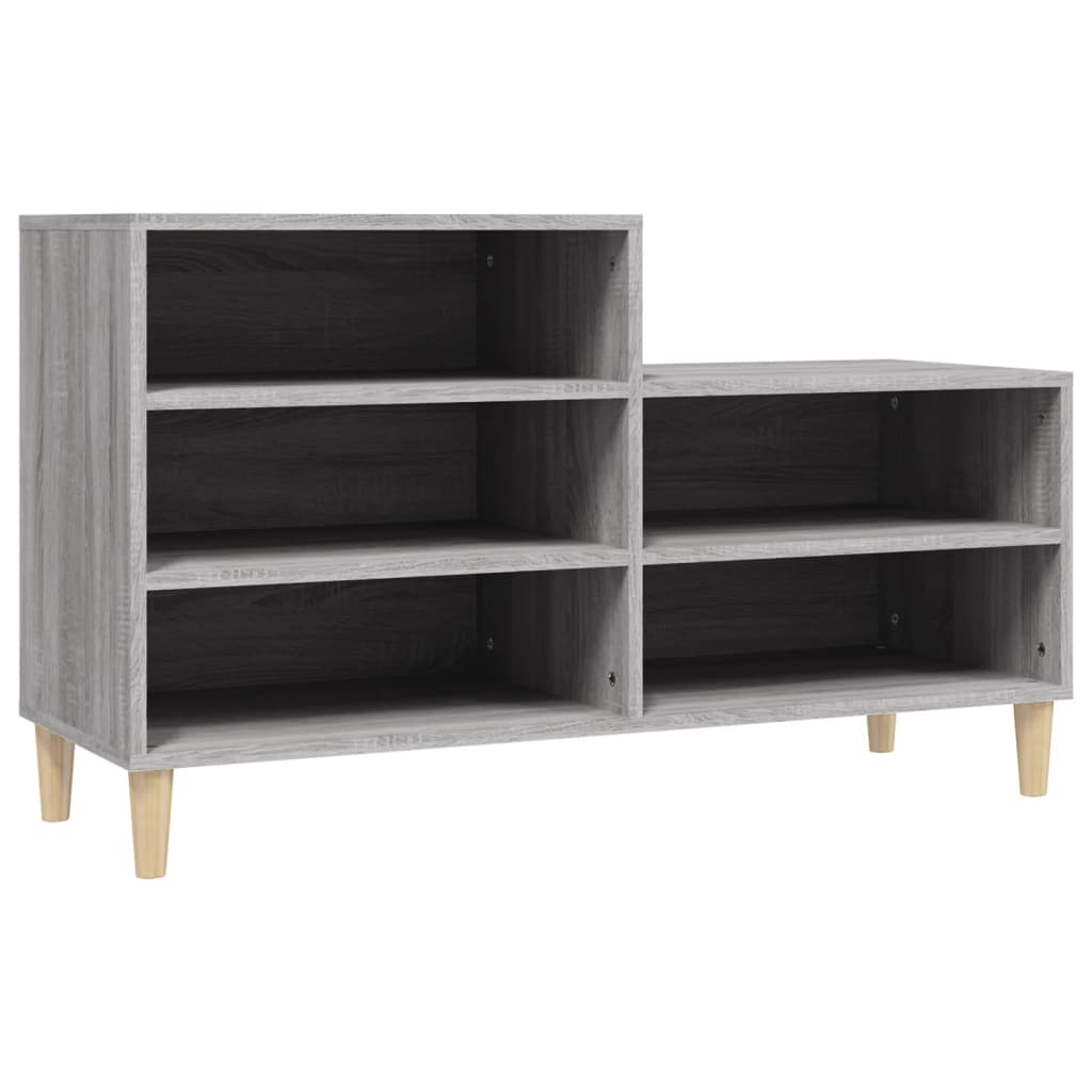 szürke sonoma színű szerelt fa cipősszekrény 102x36x60 cm