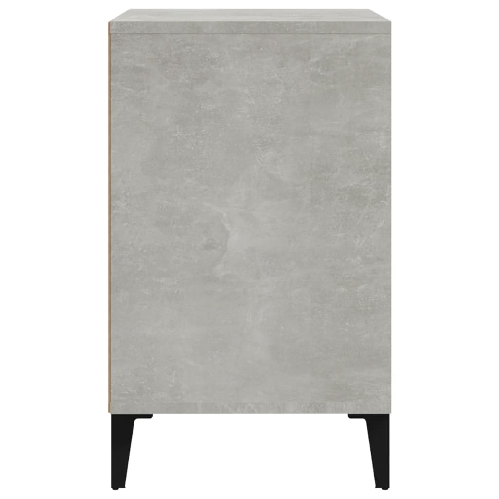 betonszürke szerelt fa cipőszekrény 102x36x60 cm