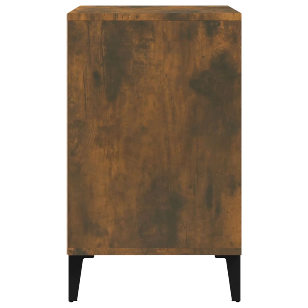 füstös tölgy színű szerelt fa cipősszekrény 102 x 36 x 60 cm