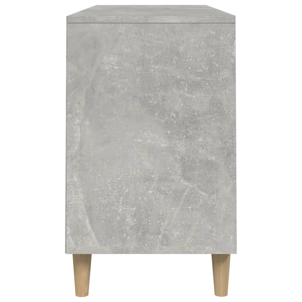 betonszürke szerelt fa cipőszekrény 102x36x60 cm