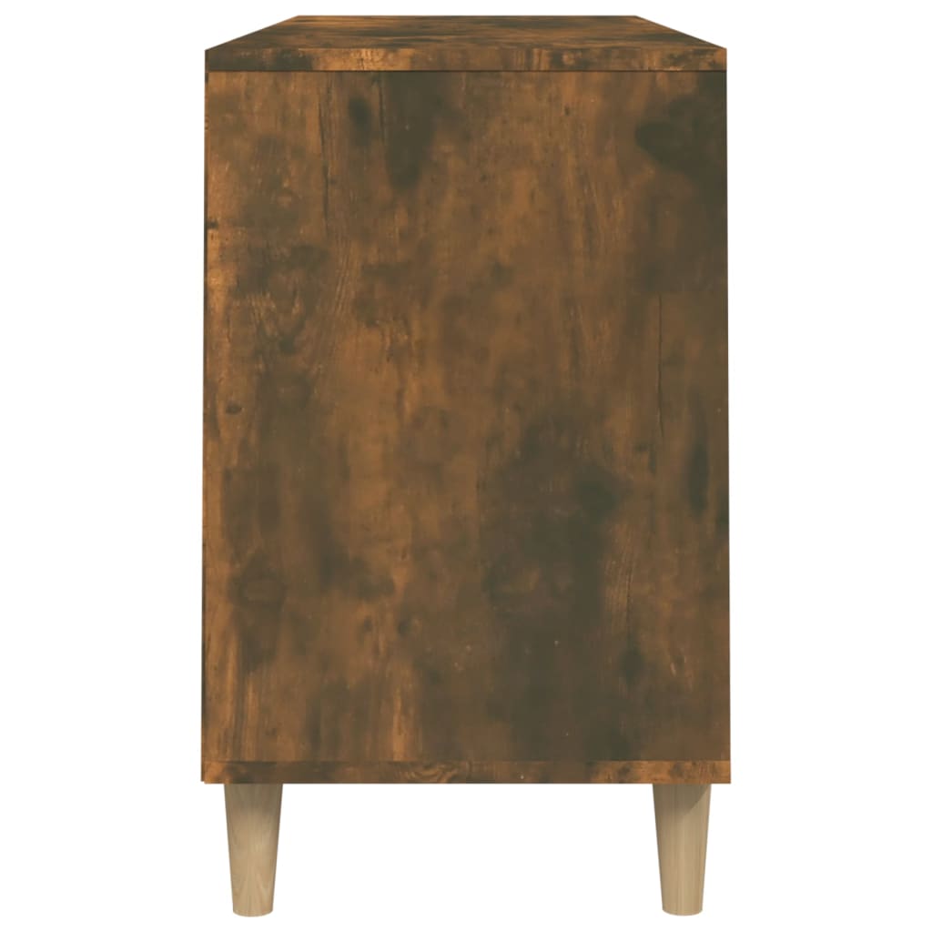 füstös tölgy színű szerelt fa cipősszekrény 102 x 36 x 60 cm