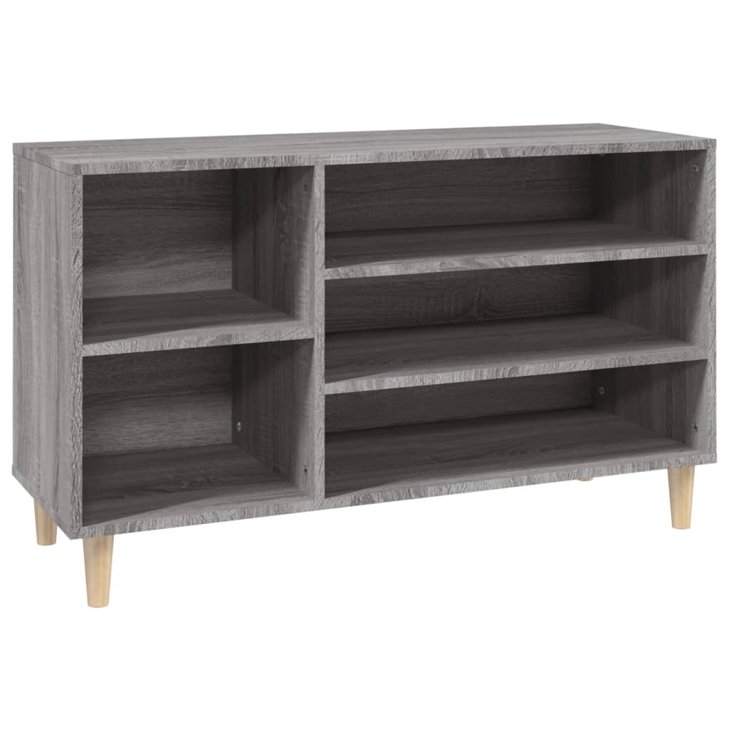 szürke sonoma színű szerelt fa cipősszekrény 102x36x60 cm