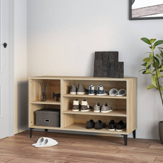 sonoma tölgy színű szerelt fa cipőszekrény 102x36x60 cm