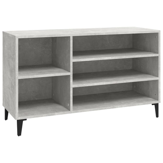 betonszürke szerelt fa cipőszekrény 102x36x60 cm