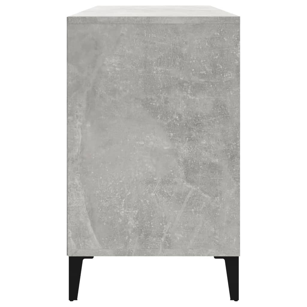betonszürke szerelt fa cipőszekrény 102x36x60 cm