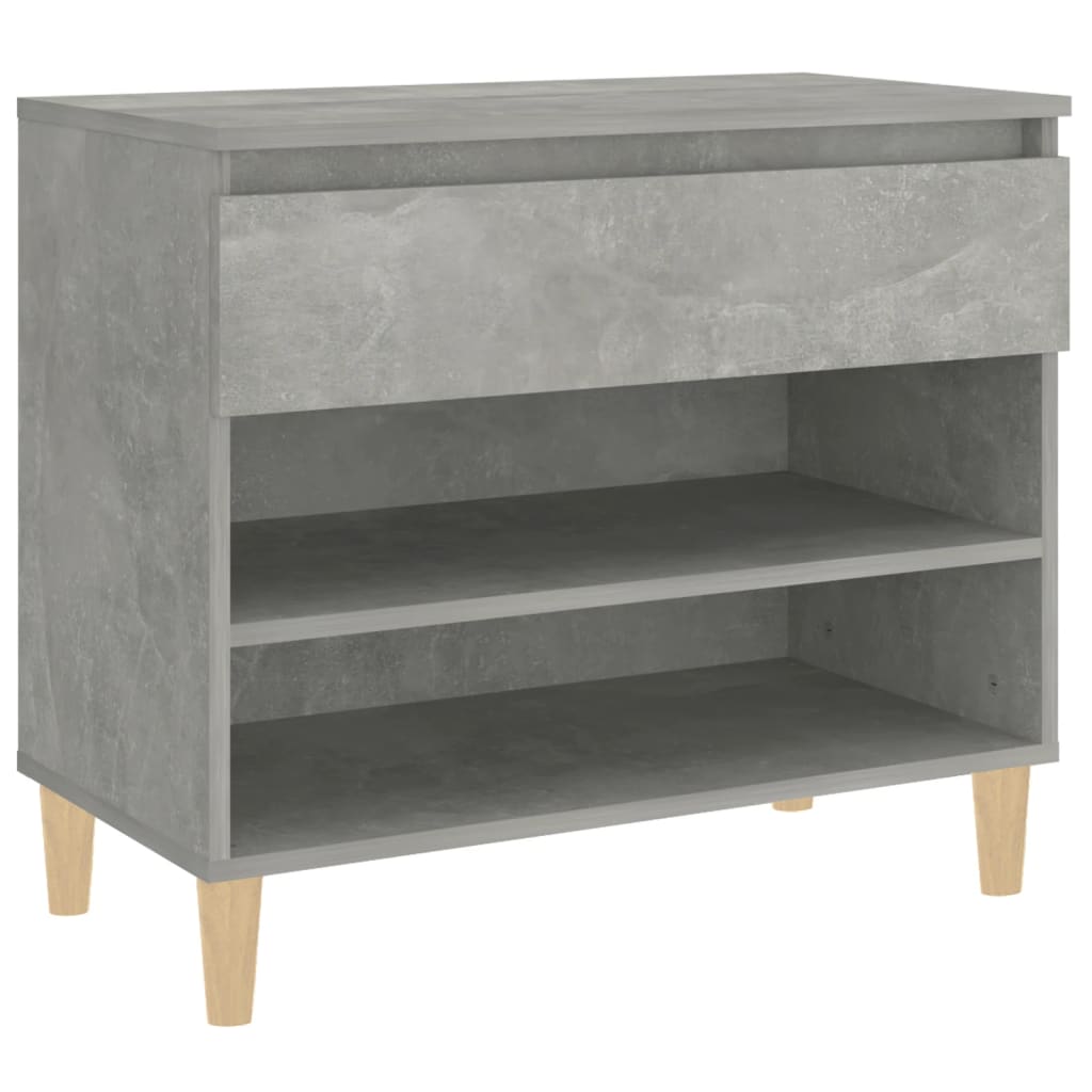 betonszürke szerelt fa cipőszekrény 70x36x60 cm