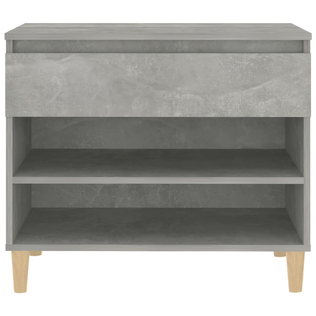 betonszürke szerelt fa cipőszekrény 70x36x60 cm