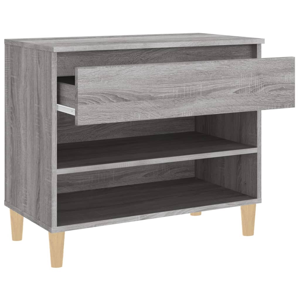szürke sonoma színű szerelt fa cipősszekrény 70x36x60 cm