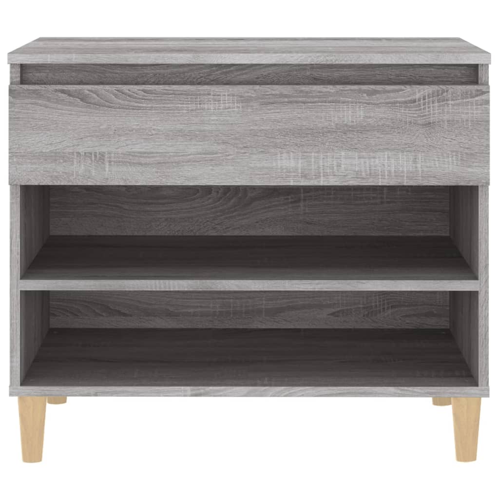 szürke sonoma színű szerelt fa cipősszekrény 70x36x60 cm