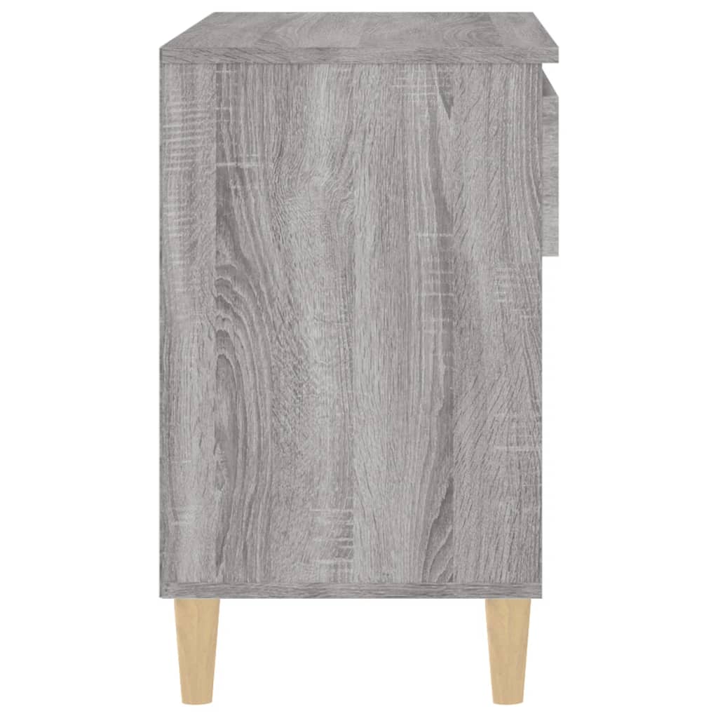 szürke sonoma színű szerelt fa cipősszekrény 70x36x60 cm