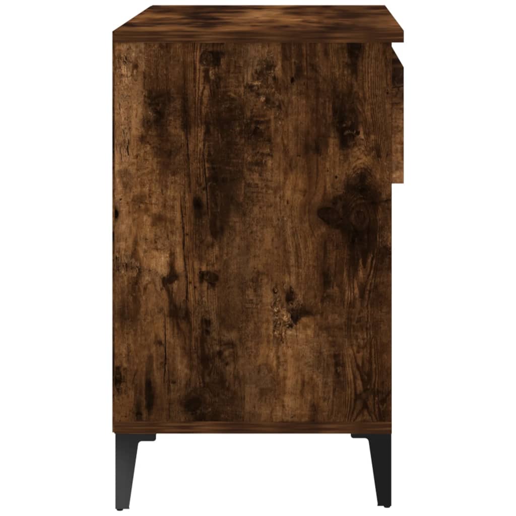 füstös tölgy színű szerelt fa cipősszekrény 70 x 36 x 60 cm