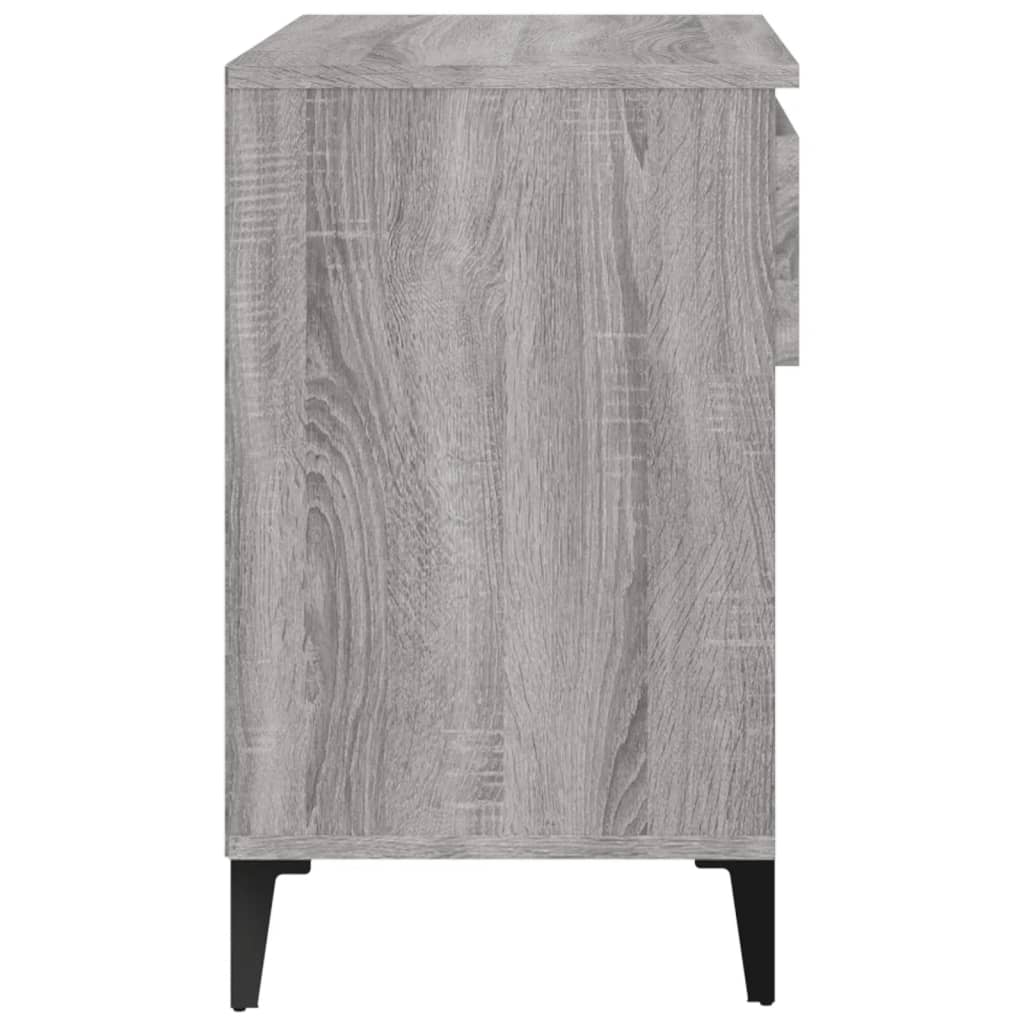 szürke sonoma színű szerelt fa cipősszekrény 70x36x60 cm