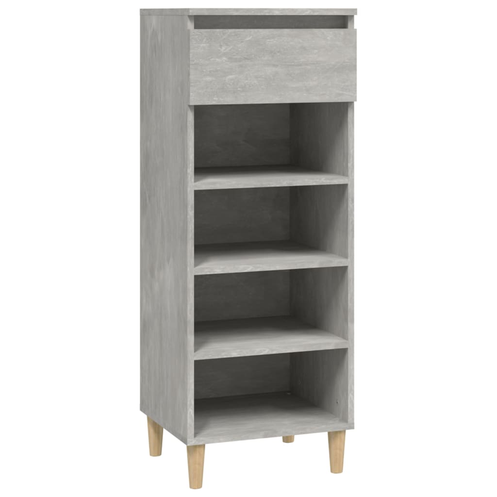 betonszürke szerelt fa cipőszekrény 40 x 36 x 105 cm