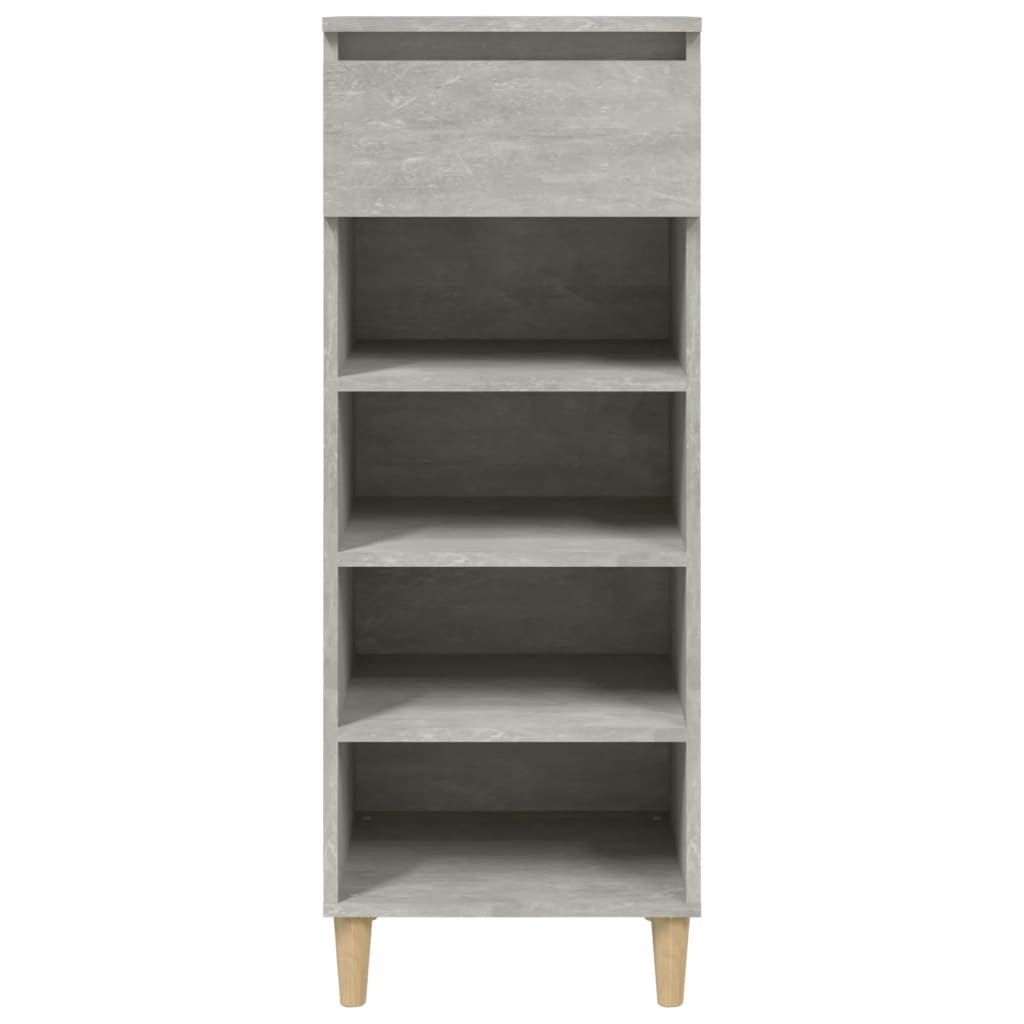 betonszürke szerelt fa cipőszekrény 40 x 36 x 105 cm