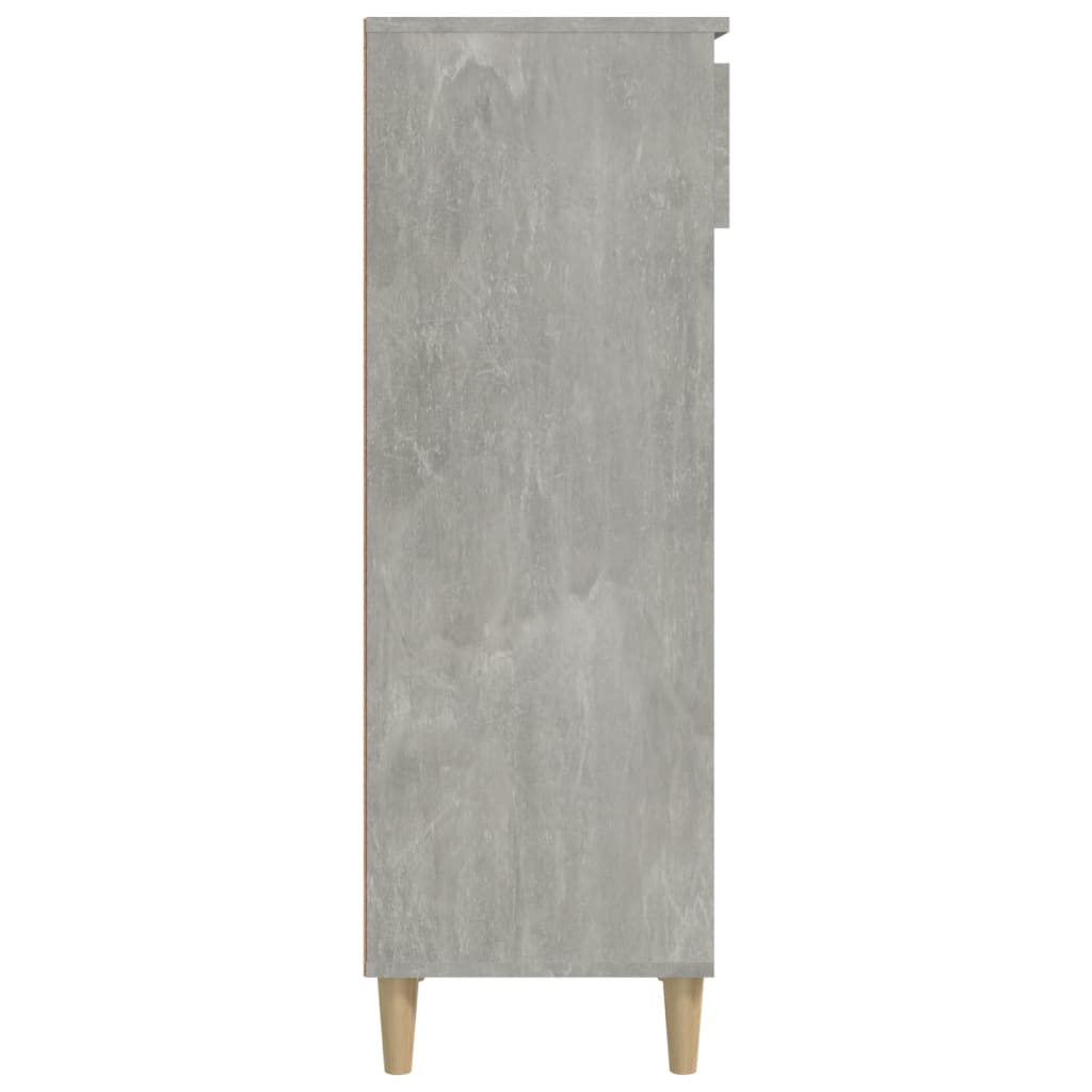 betonszürke szerelt fa cipőszekrény 40 x 36 x 105 cm