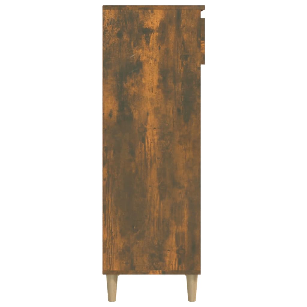 füstös tölgy színű szerelt fa cipősszekrény 40x36x105 cm