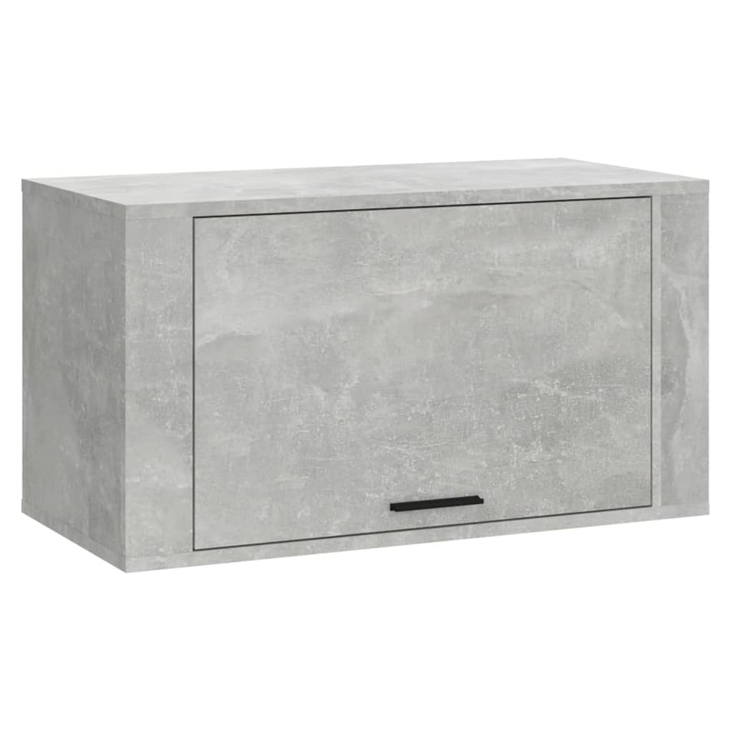 betonszürke szerelt fa fali cipőszekrény 70 x 35 x 38 cm