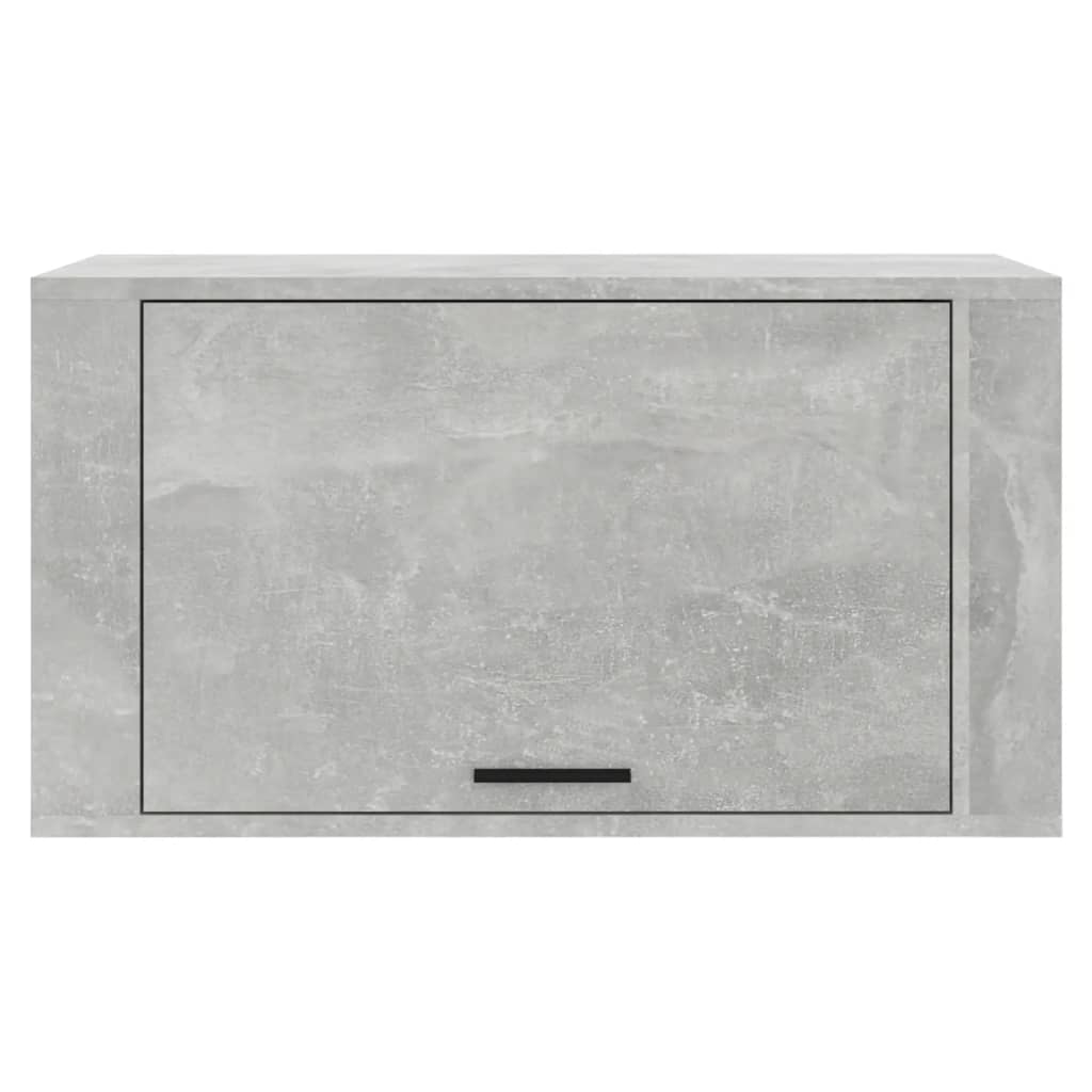 betonszürke szerelt fa fali cipőszekrény 70 x 35 x 38 cm