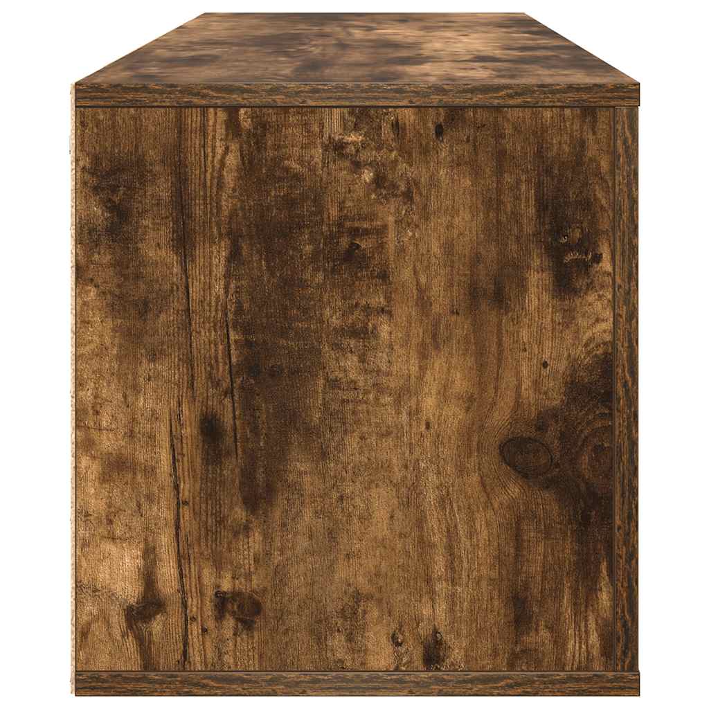 füstös tölgy színű szerelt fa fali cipősszekrény 100x35x38 cm