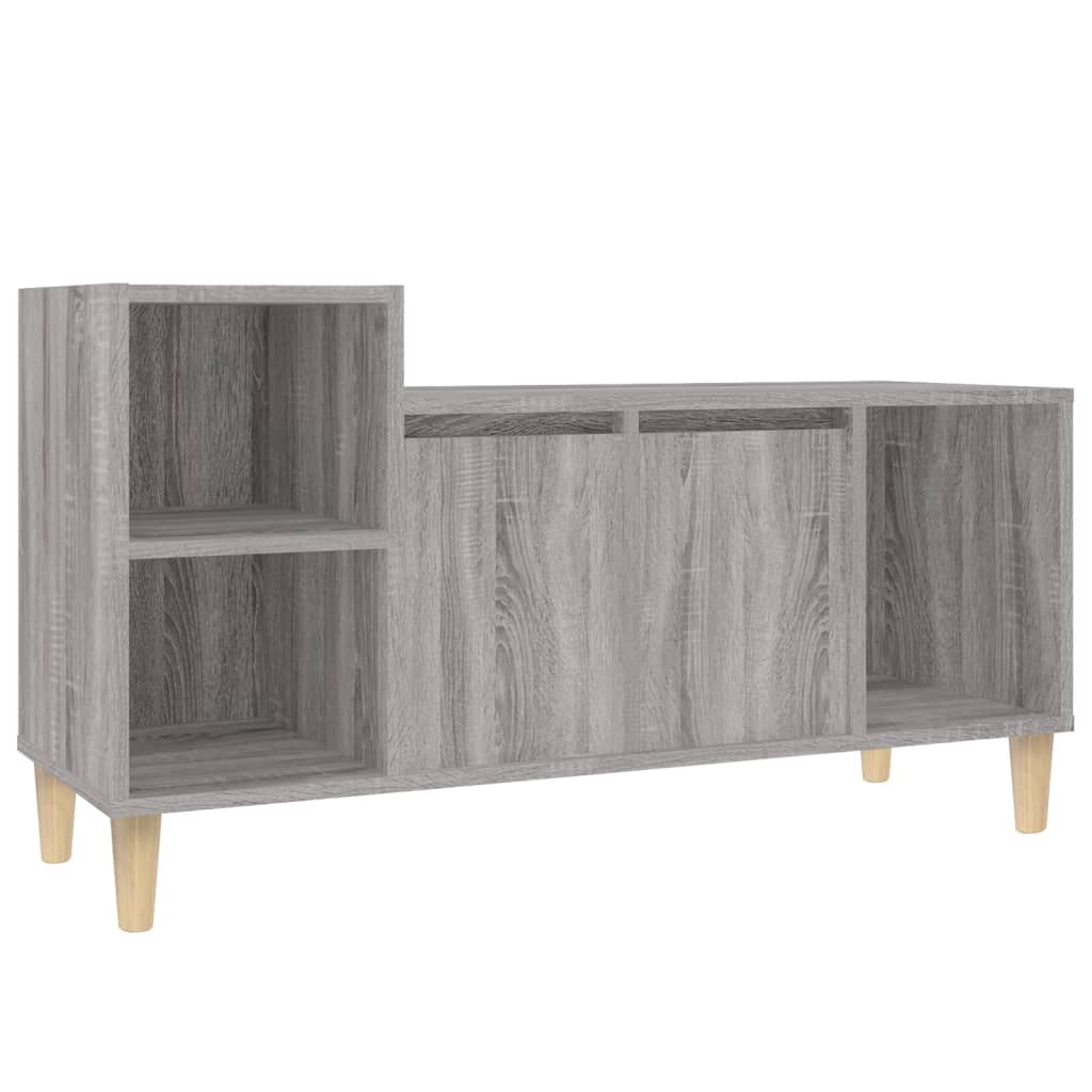 szürke sonoma színű szerelt fa TV-szekrény 100x35x55 cm
