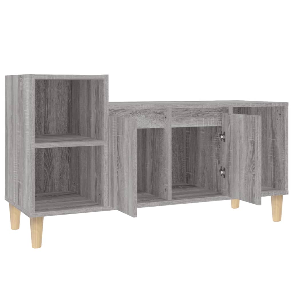 szürke sonoma színű szerelt fa TV-szekrény 100x35x55 cm