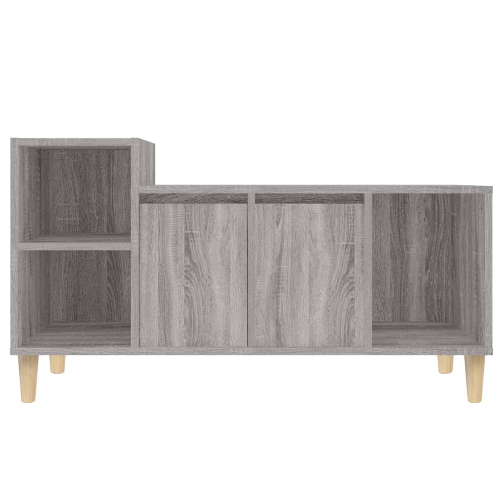 szürke sonoma színű szerelt fa TV-szekrény 100x35x55 cm