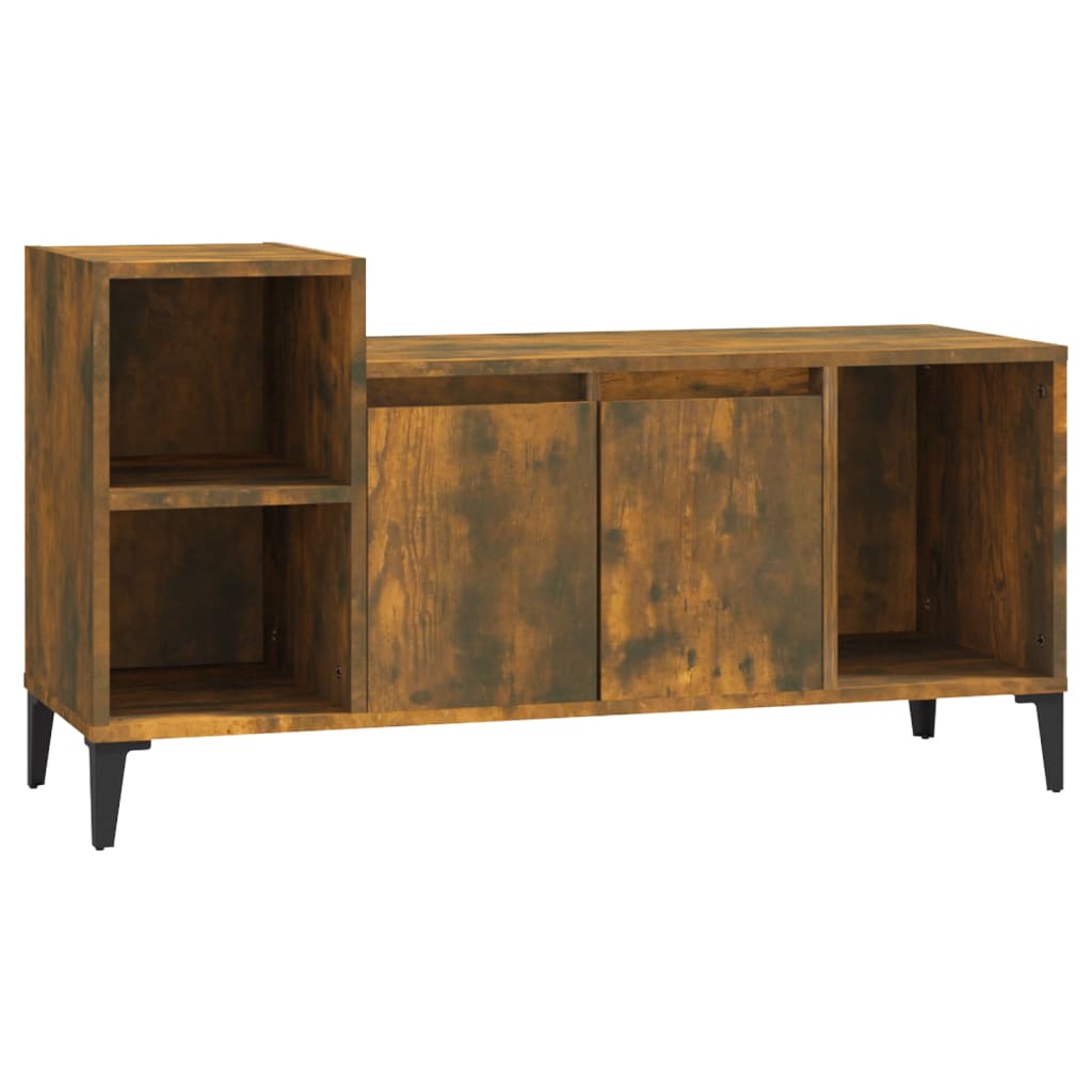 füstös tölgy színű szerelt fa TV-szekrény 100x35x55 cm