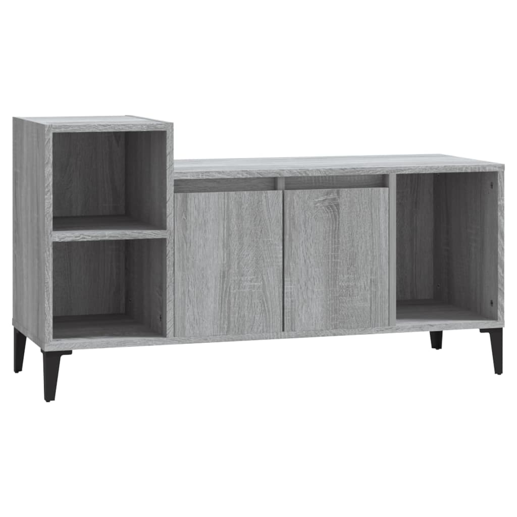 szürke sonoma színű szerelt fa TV-szekrény 100x35x55 cm