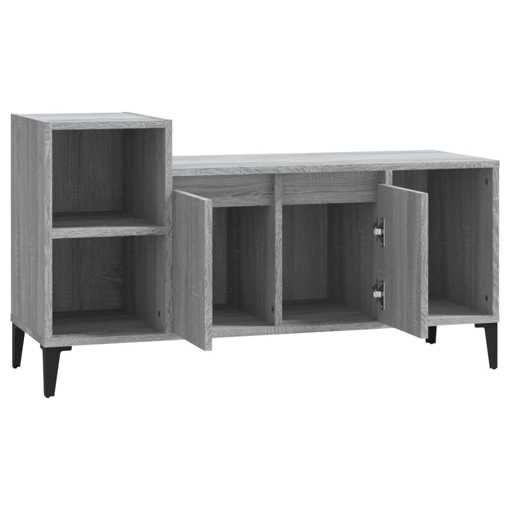 szürke sonoma színű szerelt fa TV-szekrény 100x35x55 cm