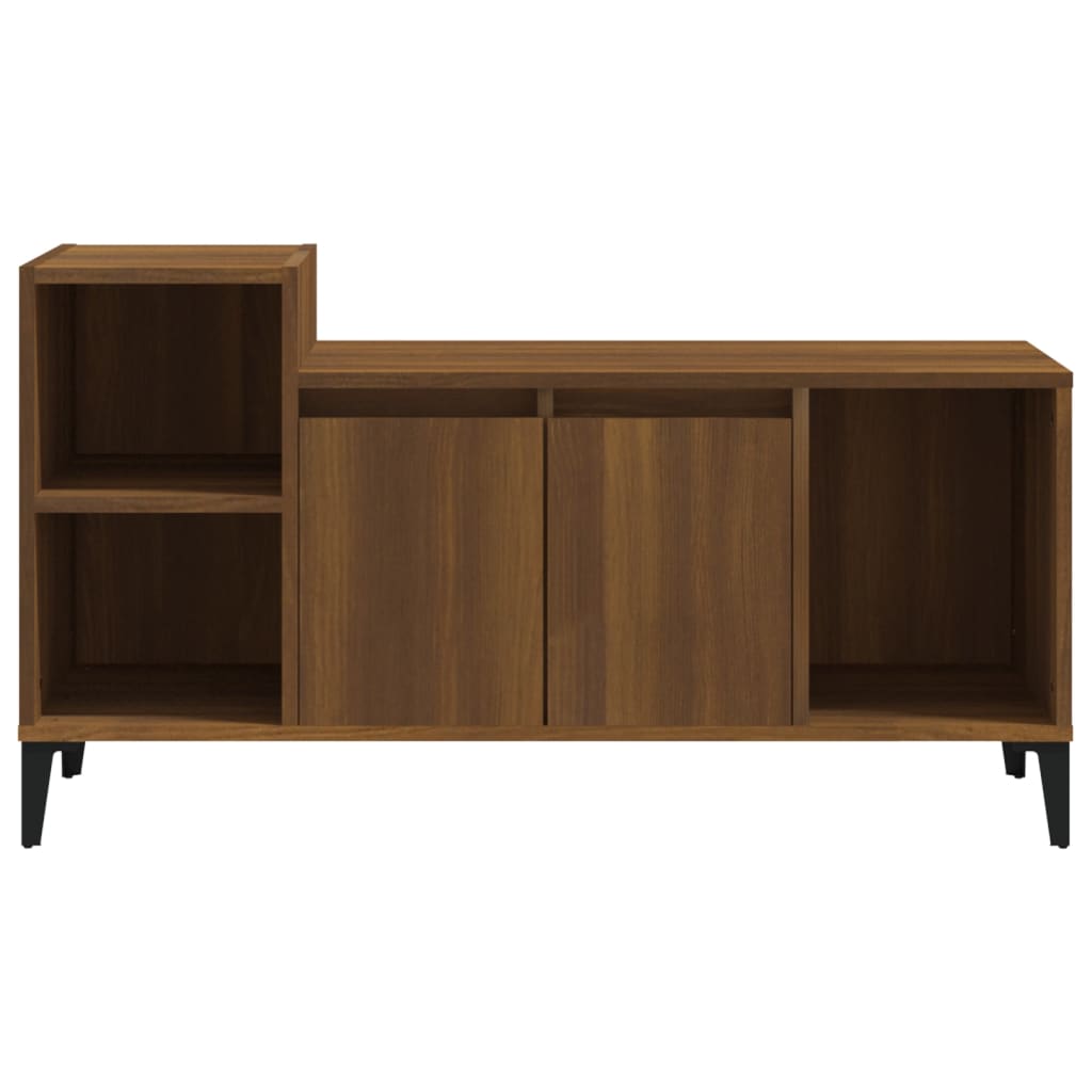 barna tölgyszínű szerelt fa TV-szekrény 100x35x55 cm