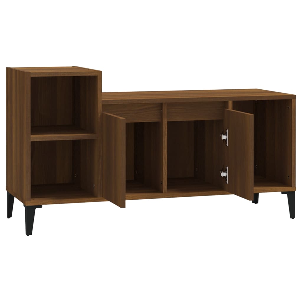 barna tölgyszínű szerelt fa TV-szekrény 100x35x55 cm