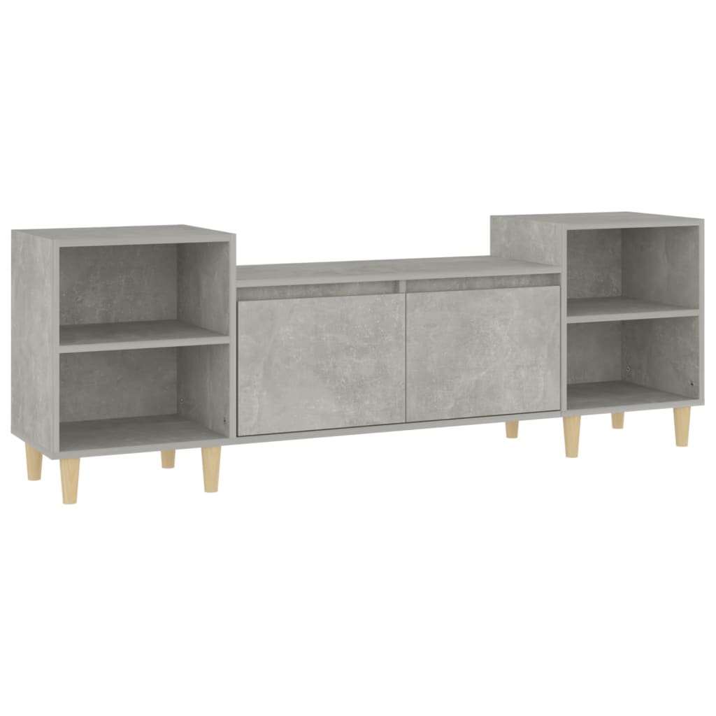 betonszürke szerelt fa TV-szekrény 160x35x55 cm