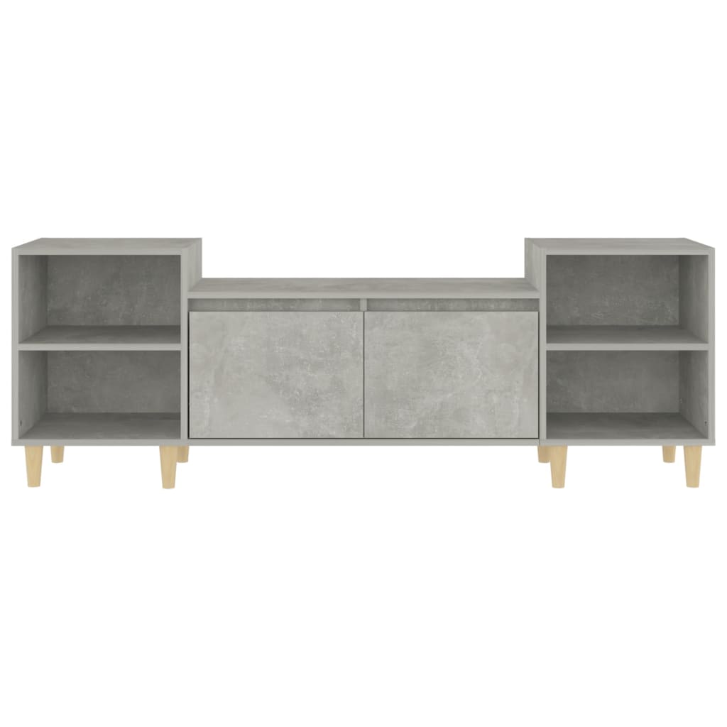betonszürke szerelt fa TV-szekrény 160x35x55 cm