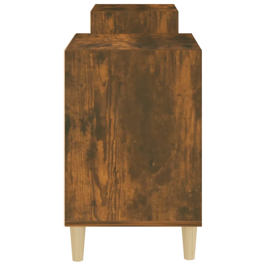 füstös tölgy színű szerelt fa TV-szekrény 160x35x55 cm