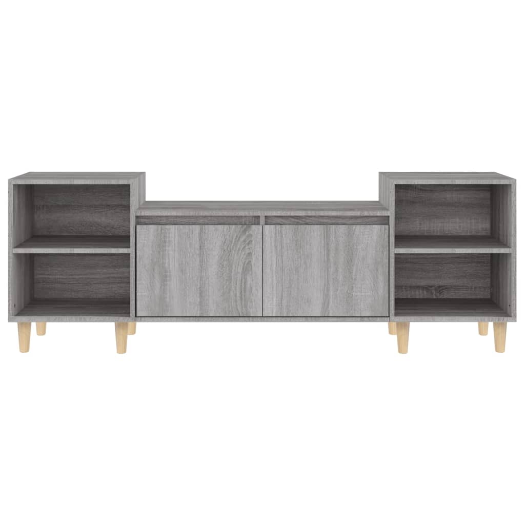szürke sonoma színű szerelt fa TV-szekrény 160x35x55 cm