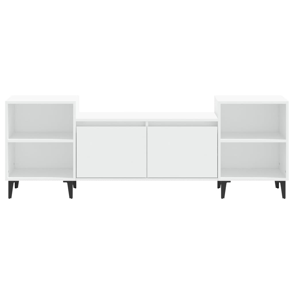 fehér szerelt fa TV-szekrény 160 x 35 x 55 cm