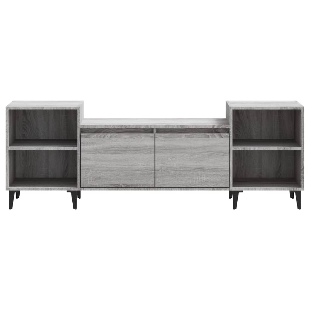 szürke sonoma színű szerelt fa TV-szekrény 160x35x55 cm