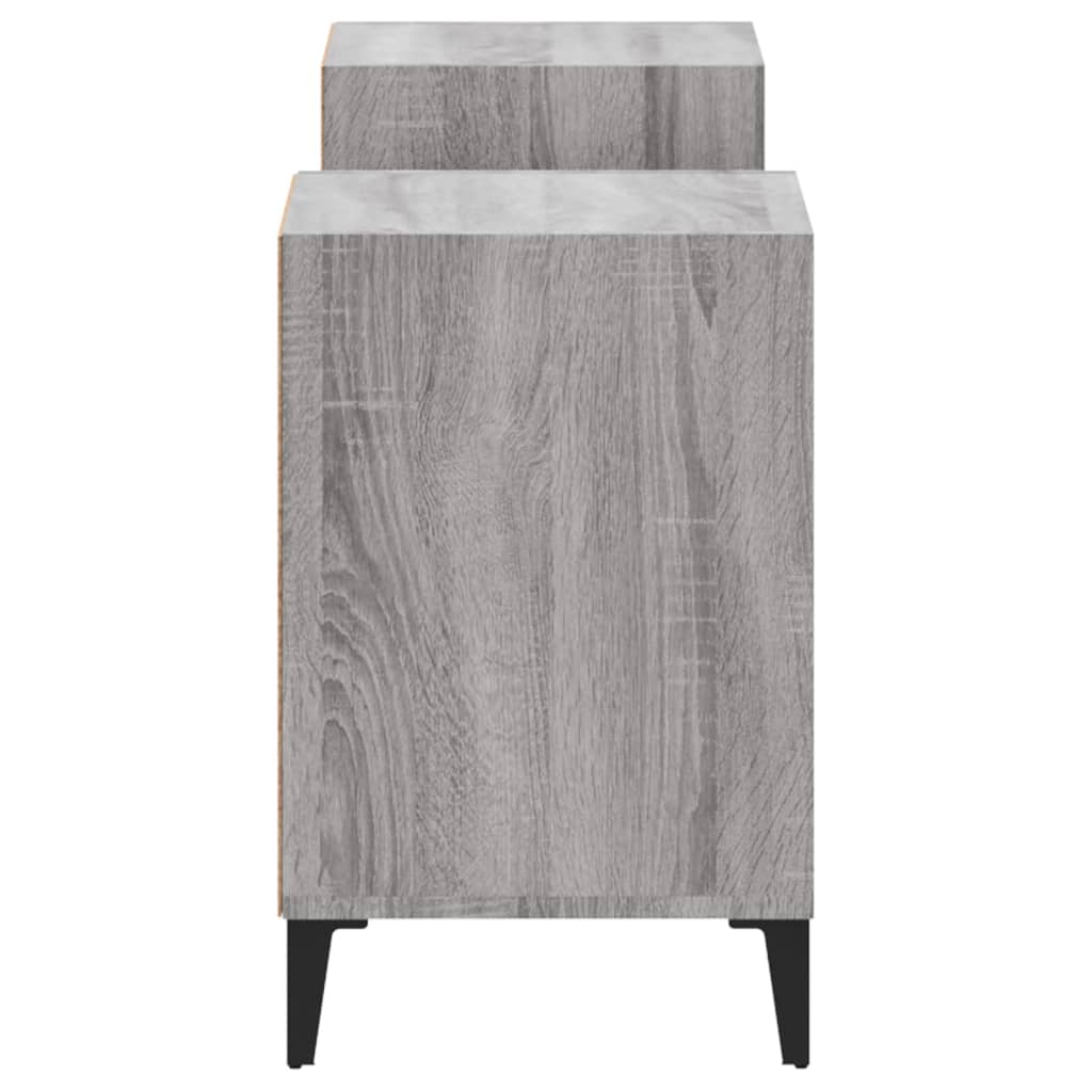 szürke sonoma színű szerelt fa TV-szekrény 160x35x55 cm