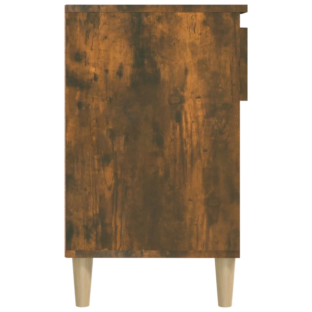 füstös tölgy színű szerelt fa cipősszekrény 102 x 36 x 60 cm