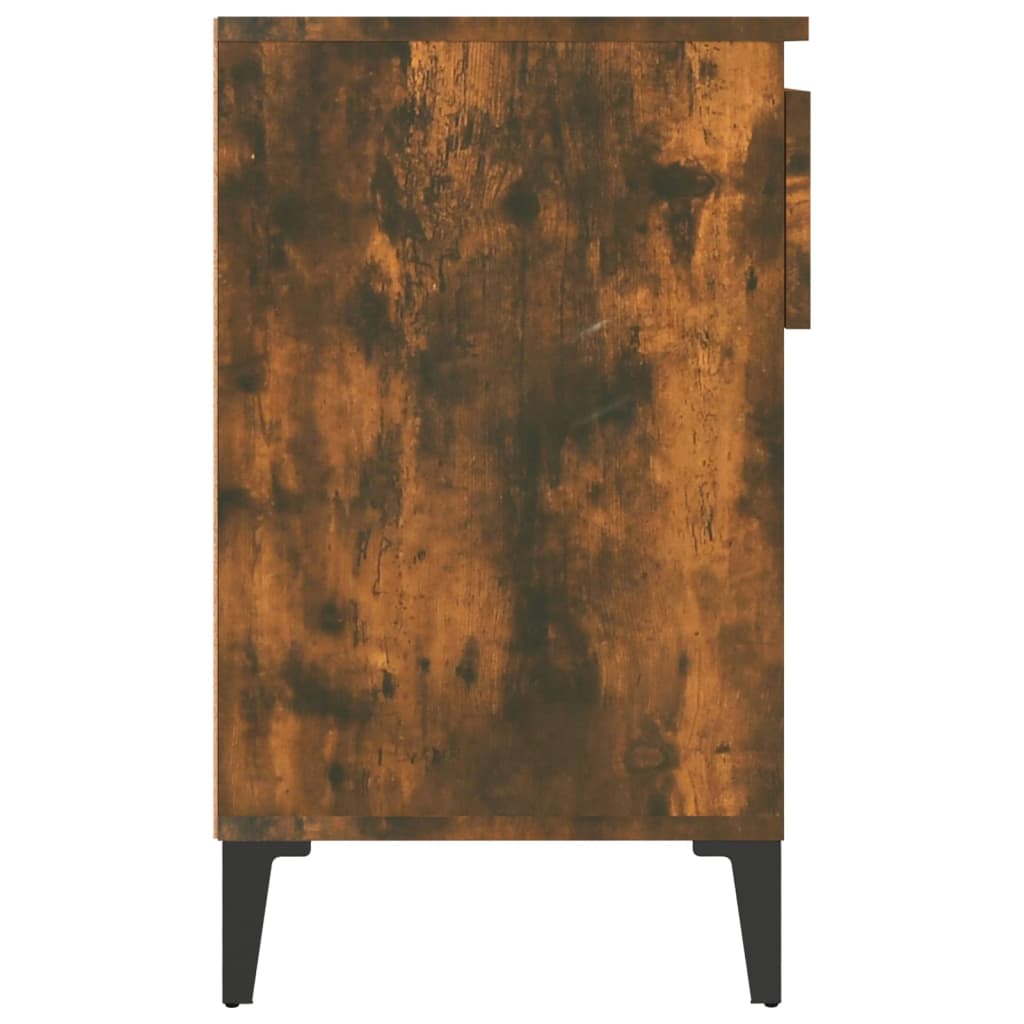 füstös tölgy színű szerelt fa cipősszekrény 102 x 36 x 60 cm