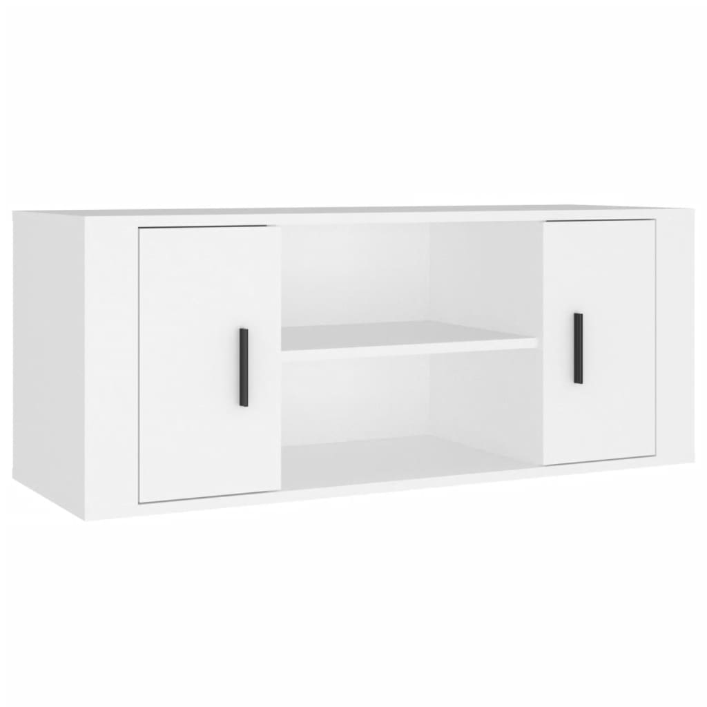 fehér szerelt fa TV-szekrény 100 x 35 x 40 cm