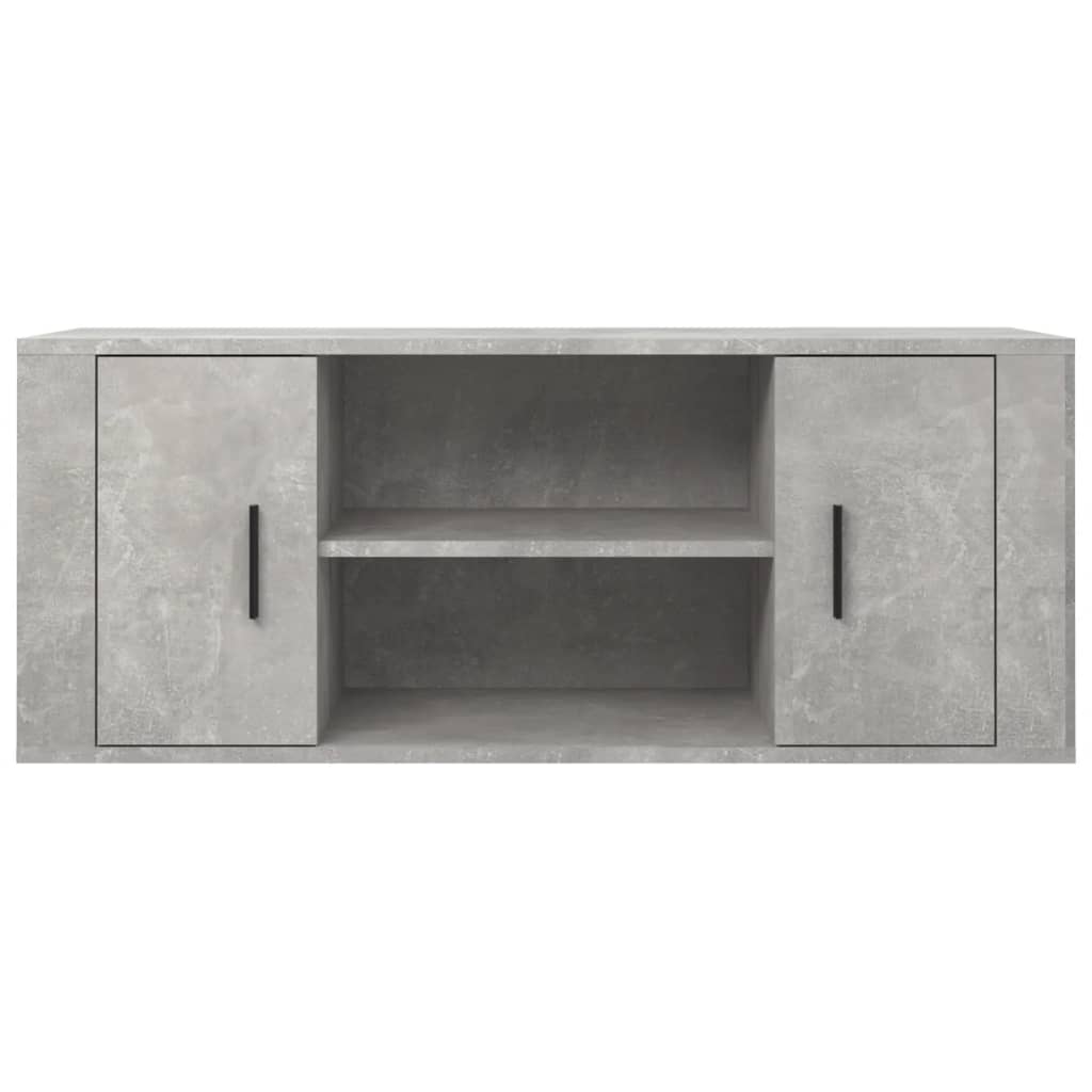 betonszürke szerelt fa TV-szekrény 100x35x40 cm